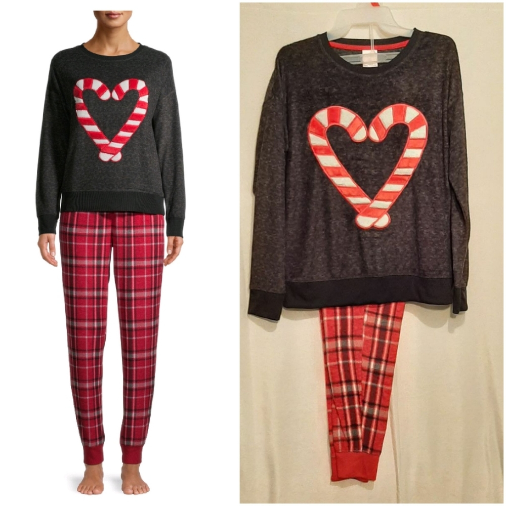 Secret Treasures Plush PJ Set Candy Cane Size Small, Med & Lrg